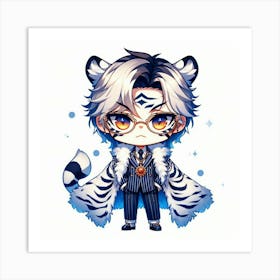 Kawaii Tiger 1 Art Print