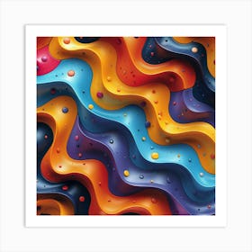 Abstract Wavy Pattern 4 Art Print