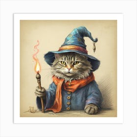 Cat Wizard 1 Art Print