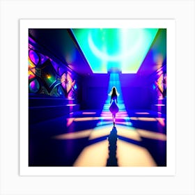 Girl In A Colorful Room Art Print