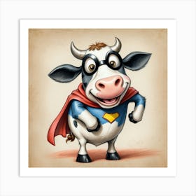 Super Cow 9 Art Print