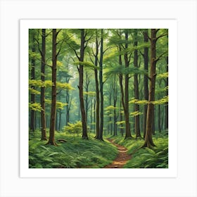 Green Forest Art Print