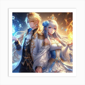 Anime Couple Art Print