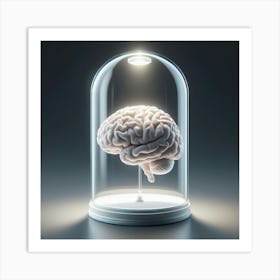 Brain In Glass Jar Art Print