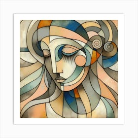 Abstract Of A Woman 3 Art Print