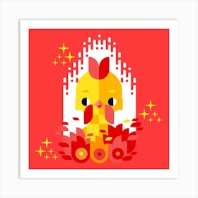 Chobopop Little Rooster Art Print