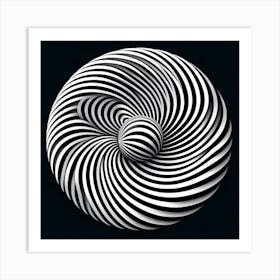 Black And White Spiral Art Print