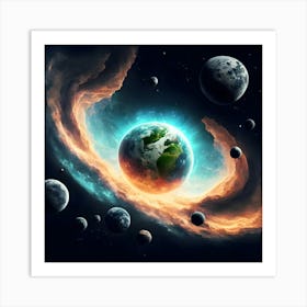 Space Scene 3 Art Print