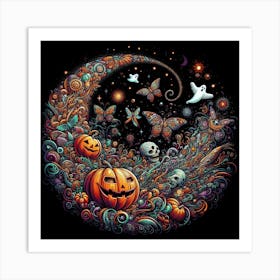 Halloween Pumpkins 2 Art Print