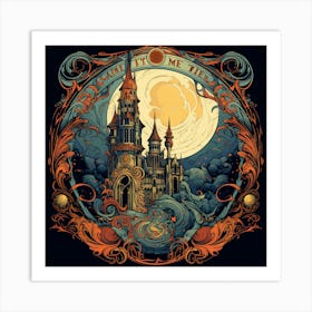 Castle In The Moonlight Art Print