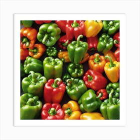 Colorful Peppers 49 Art Print