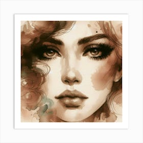 Watercolor Of A Woman 34 Art Print