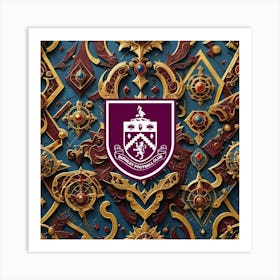 Burnley F.C Logo Wall Art 2 Art Print