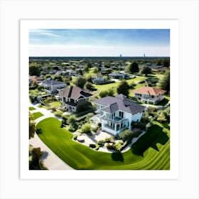 Aerial View Of A Golf Course 4 Art Print