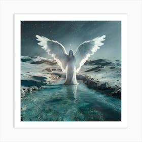 Angel In The Snow Art Print