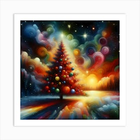 Christmas Tree In The Sky 2 Art Print