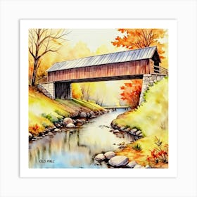 FM-45 GRANDPA'S BRIDGE 1 Art Print