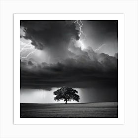 Lightning Tree 6 Art Print