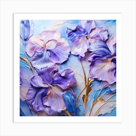 Abstract Of Irises Art Print