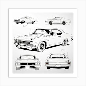 Chevrolet Chevelle 1 Art Print