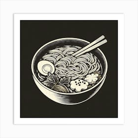 Asian Noodle Bowl 1 Art Print