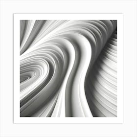 Abstract Paper Wavy Pattern Art Print