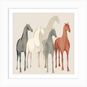 Abstract Equines Collection 64 Art Print