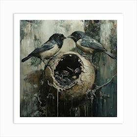 Birds In A Nest Art Print