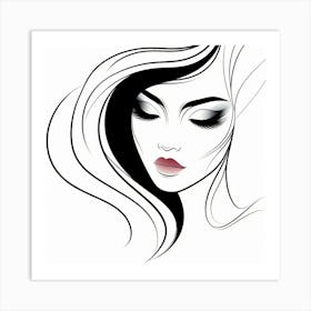 Woman'S Face 1 Art Print