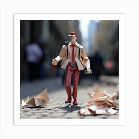 Origami Urban Photographer Art Print