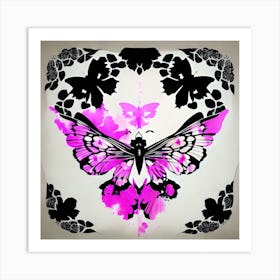 Pink Butterfly Art Print