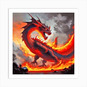 Fire Dragon 5 Art Print