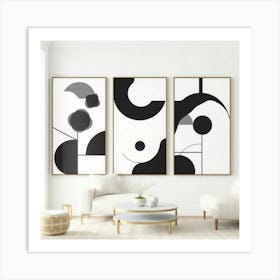 Abstract Black And White Art Print