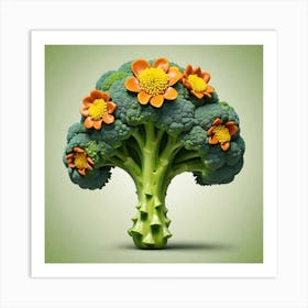 Broccoli Flower 7 Art Print