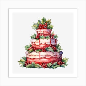 Christmas Cake 1 Art Print