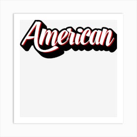 American Cursive Letter Design Art Print