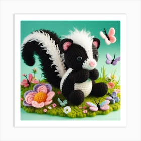 Amigurumi, skunk 1 Art Print