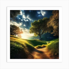 Path In The Grass Art Print