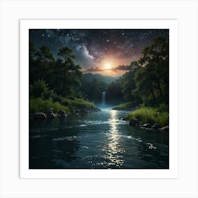 Night In The Forest 8 Art Print