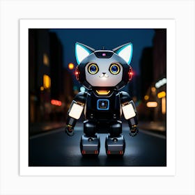 Robot Cat Art Print