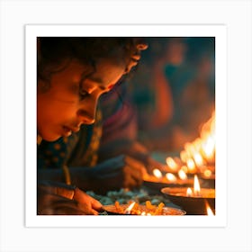 Diwali Lights 6 Art Print