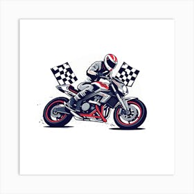 Motorcycle Racer Art Print