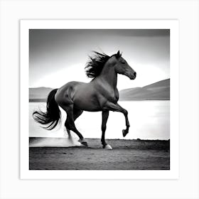 Horse Galloping Art Print