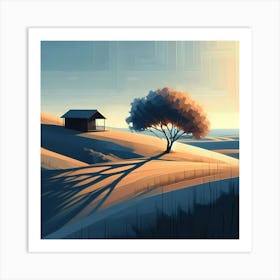 Tree In The Desert Art Print