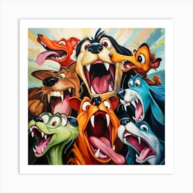 Dogs Of Disney Art Print