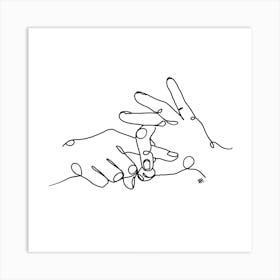 Sign Language Square Art Print