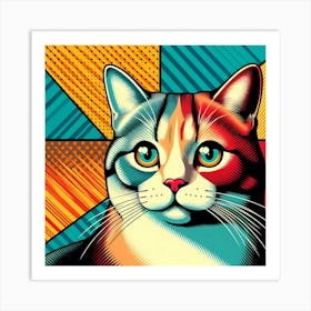 Pop Cat 7 Art Print