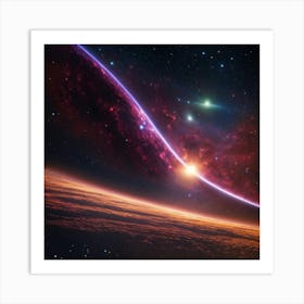 Space Painting Art Print