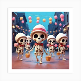 Skeletons Art Print