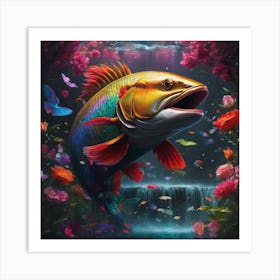 Fish In The Water Art Print